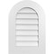 Ekena Millwork Round Top Surface Mount PVC Gable Vent: Non-Functional, w/ 3-1/2"W x 1"P Standard Frame, 18"W x 26"H GVPRT18X2601SN - alternate 1